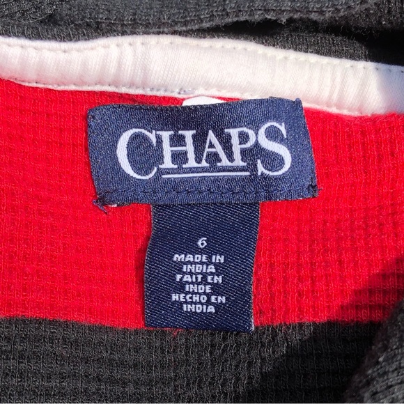 Kids Striped Waffleknit Layering Bundle in Black and Red; Size 6 - Picture 8 of 10